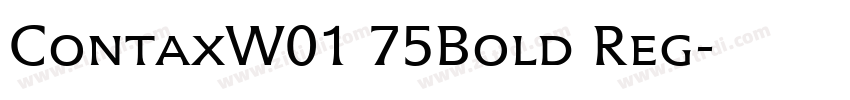 ContaxW01 75Bold Reg字体转换